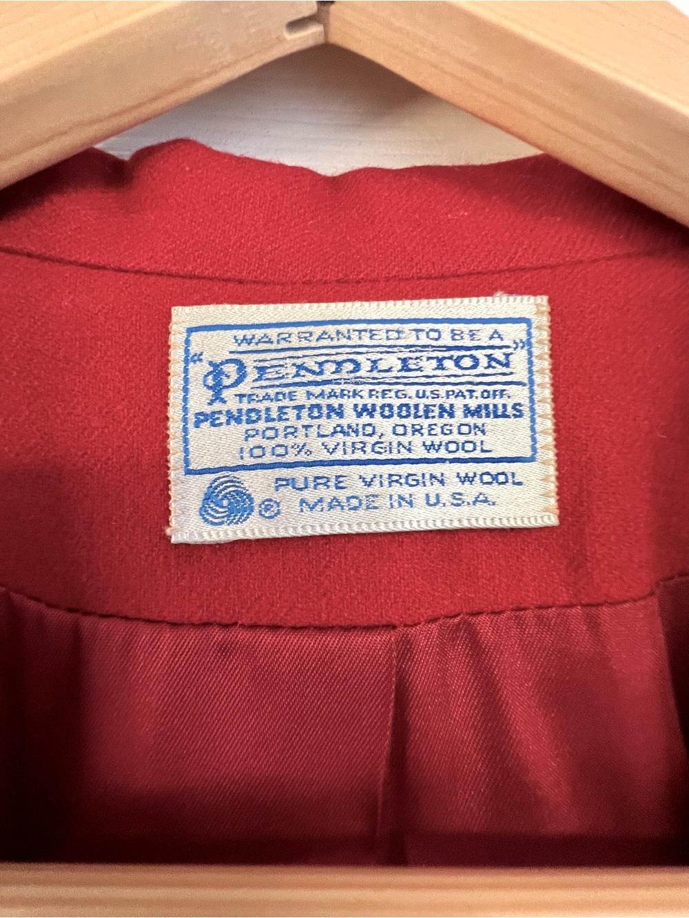 Vintage Pendleton Plus 20W Red Virgin Wool Blazer Jacket Women’s USA Made luxury - Picture 5 of 11